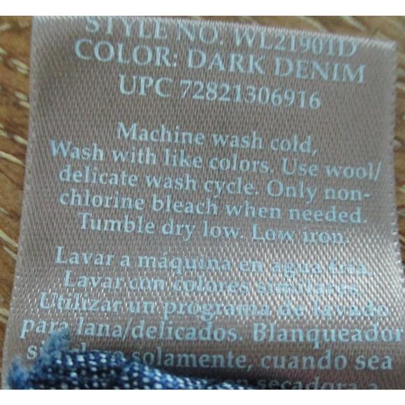 White Stag Women's Mid Rise Dark Wash Zip Front Blue Jean Bermuda Shorts Size 10 - Picture 4 of 4